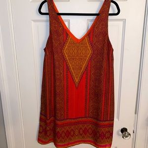 Orange Patterned Dress